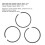 80mm Piston Ring for 0.48/0.67 Piston, 4/5.5KW Air Compressor 3