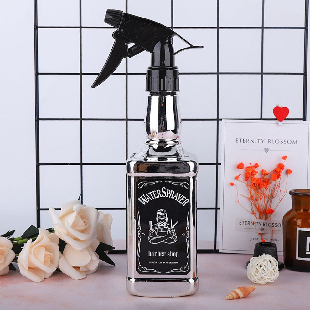 Silver 500Ml Hairdressing Spray Bottle For Salon & Gardening