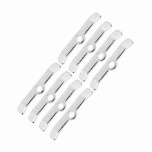 8 Stück Chrome Ventildeckel-Tab-Set Spreader Bars passend für Chevrolet 283 305 327 350 Silber