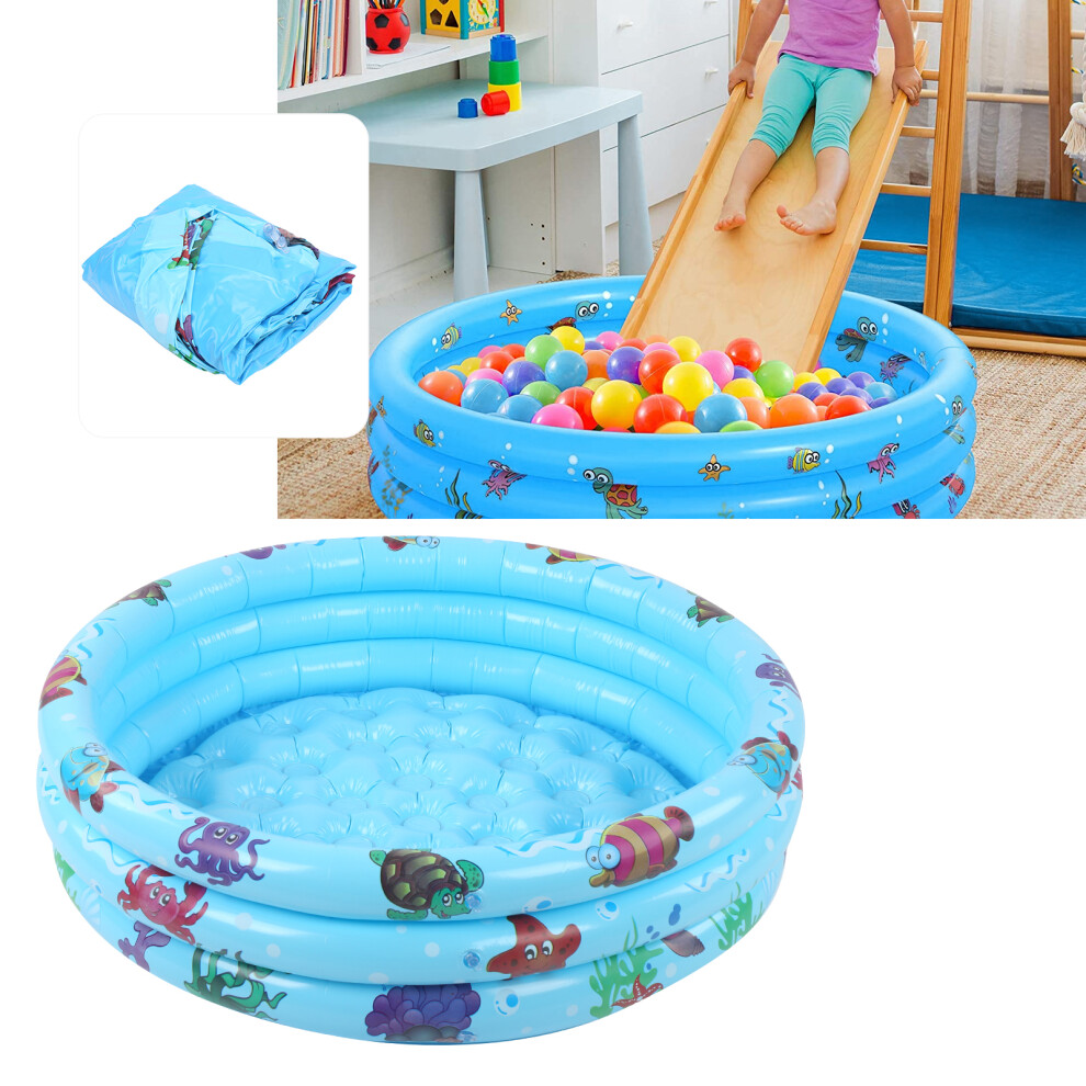 Indoor/Outdoor Baby Swimming Pool, Round Inflatable, Blue, 120cm-image-OPC-PMTKMBX-NEW