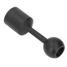 Vintage Black Wooden Candle Holder, 4.2x4.2x13.5cm, Decorative Candlestick Stand