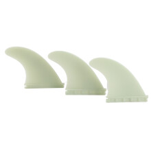 3pcs Yellow PVC Surfboard Tail Fins Set for Longboard Surf SUP