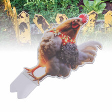 Xmas Chicken Yard Sign Acrylic 13x25cm Water Resistant Outdoor Decoration