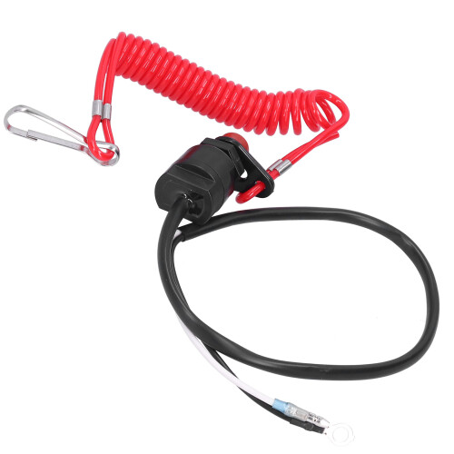Universal Outboard Engine Kill Switch with Safety Lanyard for Marine Use