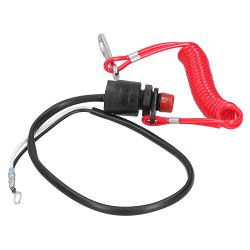 Universal Outboard Engine Kill Switch with Safety Lanyard for Marine Use 2