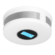 CO and Smoke Alarm with LCD Display, Photoelectric Sensor, Battery Powered