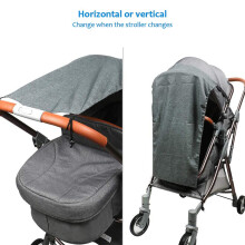 Universeller UV 50+ wasserdichter Sonnenschutz für Kinderwagen, einfache Montage