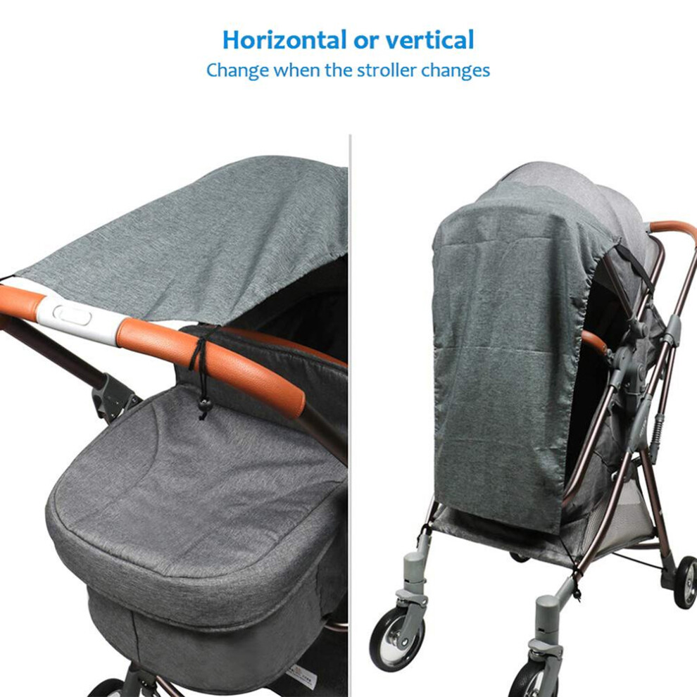 Universal Sun Shade for Pram UV Cover Waterproof Up-Down Slide