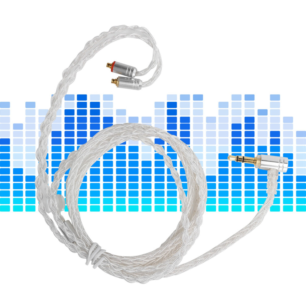 3.5Mm Mmcx Earphone Replacement Cable For Se215 Se535 Se846 Ue900, 1.2M, Transparent 8771359116194