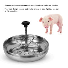 Premium-Edelstahl-Schweinefuttertränke Sau Milchschale Vieh Futterbehälter