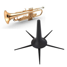 Foldable Metal Trumpet & Flute Stand Holder, Non-Slip, 5 Legs