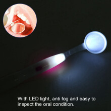 Professionelle Dentalspiegel mit LED-Licht Blau, 15 cm, Ergonomisches Design