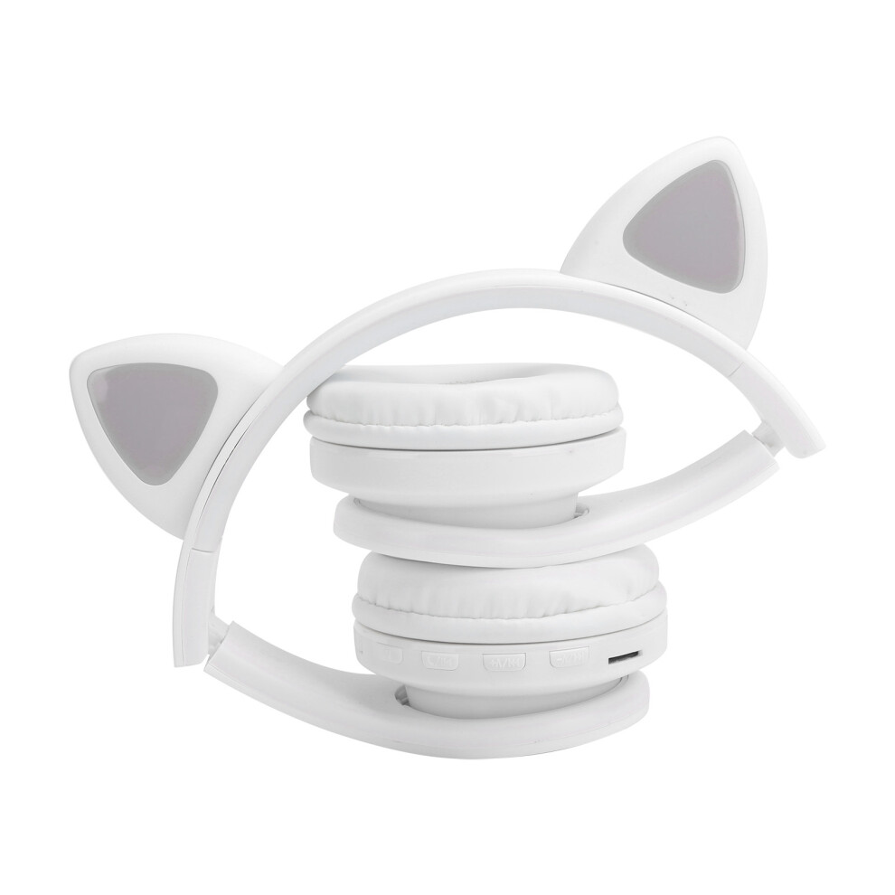 Led Noise Reduction Cat Ear Bluetooth Headset, 400Mah White 7901359119067