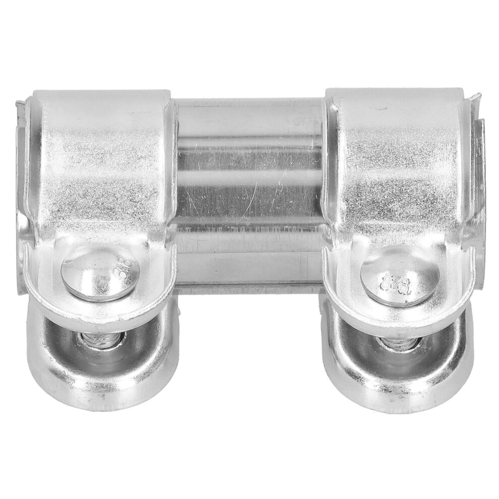 1.4In Stainless Steel Exhaust Pipe Joiner Double Clamp Sleeve 3.7In Length 4661359122346