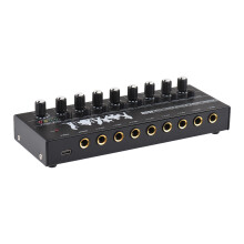 8 Channel Audio Mixer Mono/Stereo with Level Indicator, Metal Shell, Type-C Power