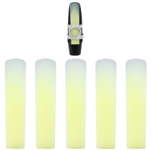 5 Pcs Soprano Saxophone Reeds Strength 2.5 Resin Yellow for Practice & Stage