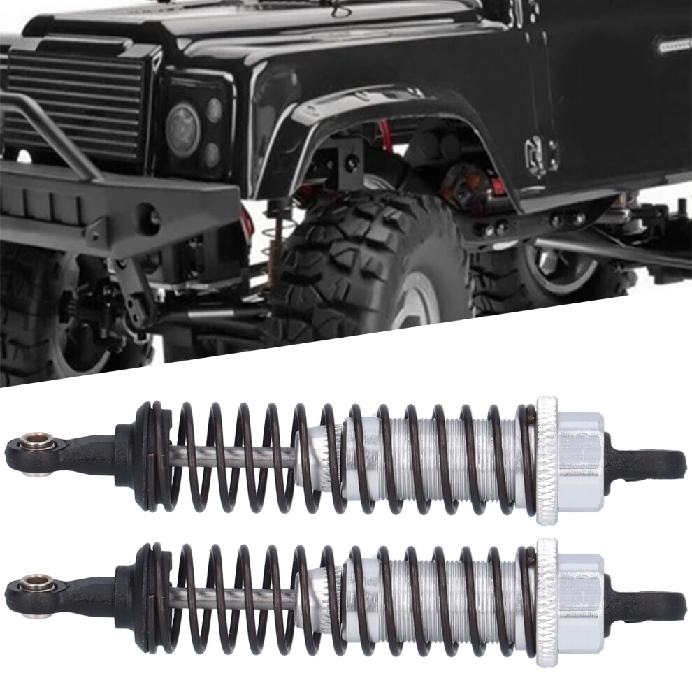 2Pcs 80Mm Aluminium Shock Absorbers For 2Wd Rc Cars, Silver 8421359124360