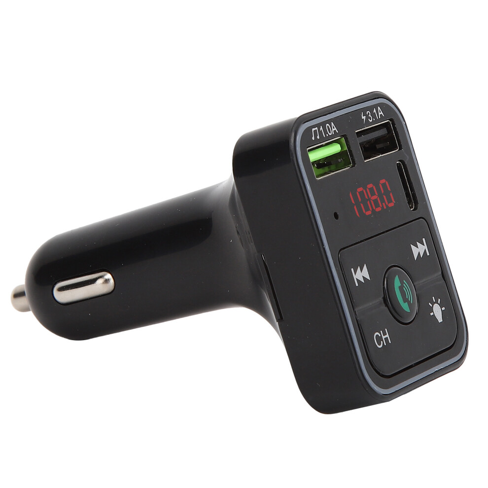 F2 Car Mp3 Player With Led Screen & Bluetooth 5.0, Fm Transmitter, Supports Micro Sd & U Disk, 12V-24V Light 8441359128717