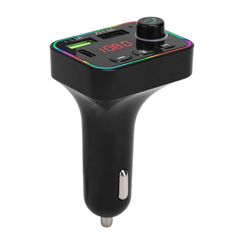 F4 Bluetooth Fm Transmitter Car Mp3 Player Charger With Led Light 4651359128677