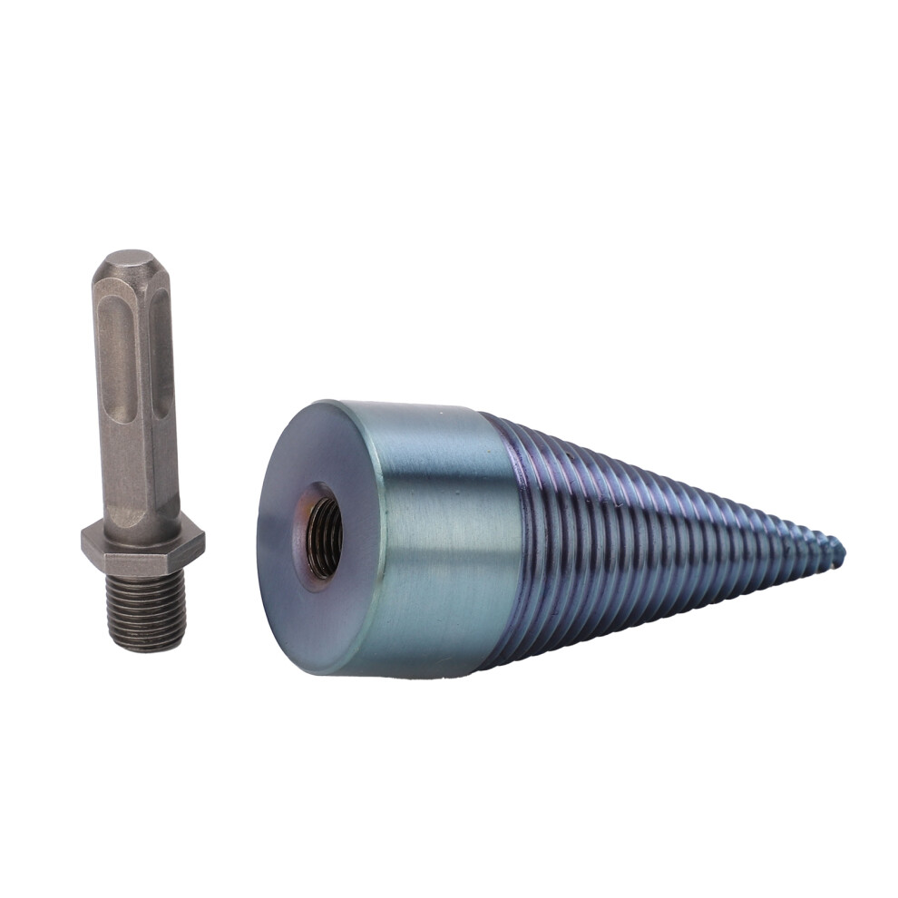 Firewood Split Drill Bit Square Shank 42Mm Blueplated Screw Cone Head 6941359129193