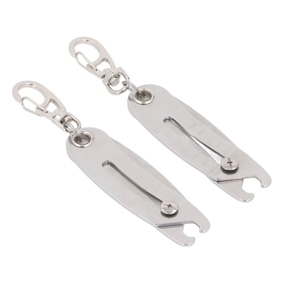 2Pcs Ti Steel Thread Gauge Keychain Metric & Imperial Units Portable Tester 3751359131439