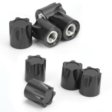 8 Stück RC-Radfelgenmittenabdeckung Adapter M4 Mutter für 1/10 RC Autos Schwarz
