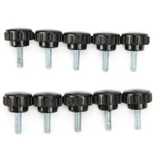 10 pièces Bouton de serrage M5x20x15 - 20 mm, 15 mm, Noir
