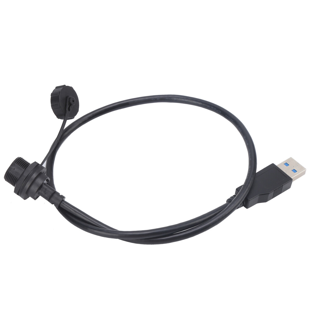 Waterproof Usb Type-C Female Thread Lock Panel Mount Power Outlet Ip67 0.5M 6911359136842