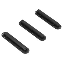 Black Plastic Surfboard Fin Plug Base Set and Screws - High Quality
