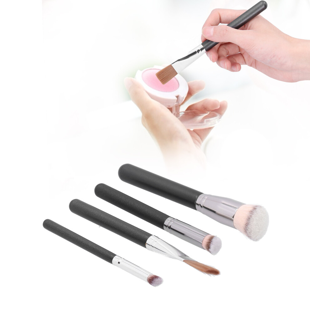 4PCS Soft Makeup Brush Set for Foundation, Concealer, Blush & Powder