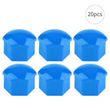 Vehicle Wheel Nut Cover 17mm Blue 20pcs Anti Theft Hub Screw Cap