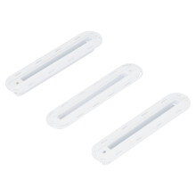 White 3-Pack Surfboard Fin Box Plugs for Rudder Groove with Screws