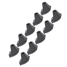 10Pcs Nonslip Rubber Trekking Pole Foot Covers for Stability & Grip