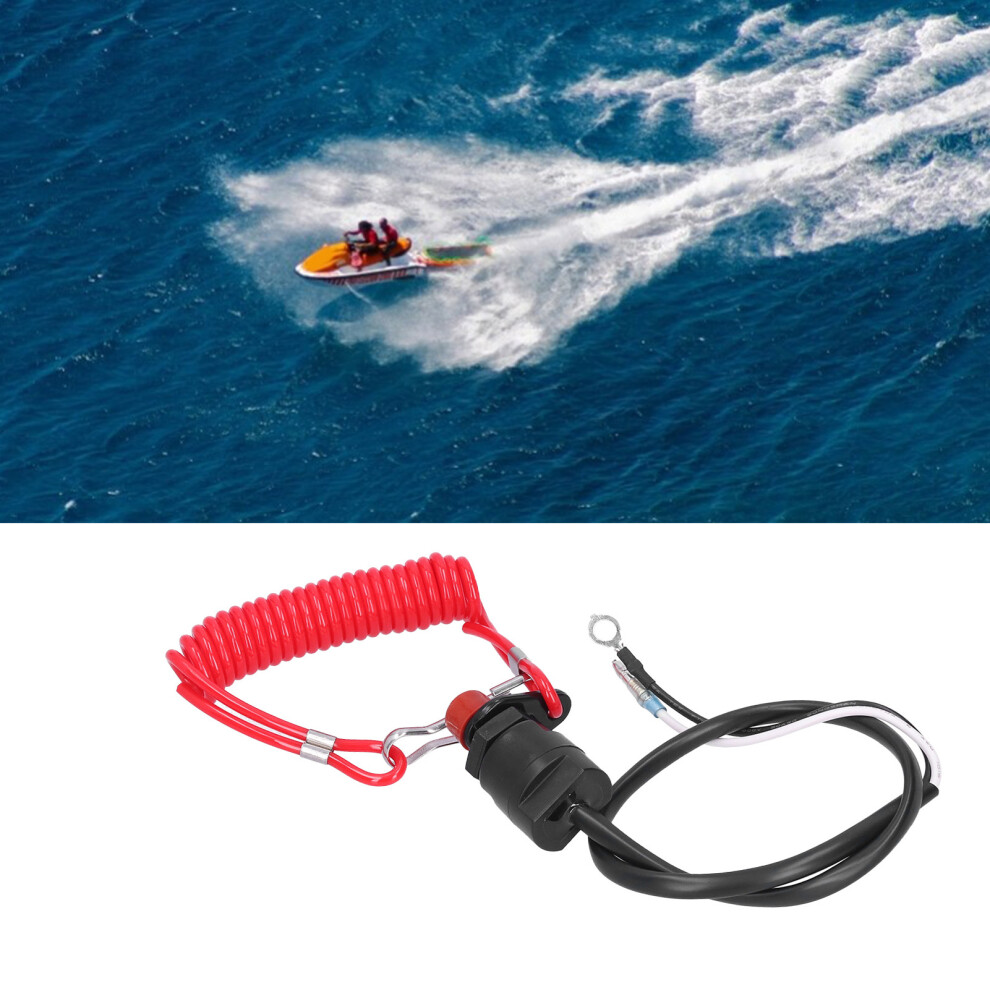 Marine Outboard Engine Kill Switch With Tether Lanyard For Boats 5011359141585