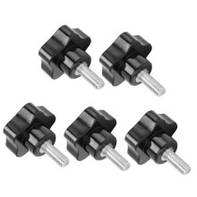 5 Stück M8x40x20 schwarze Drehknopf-Schraube, Drehbank-Handgriff, Verriegelungshandgriff-Set