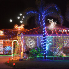 40Ft Solar Rope Lights 100 LEDs Waterproof 8 Modes Color Changing