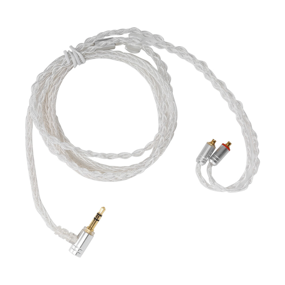 3.5Mm Mmcx Earphone Cable Replacement For Se215, Se535, Se846, Ue900, 1.2M, Silver 8741359145319