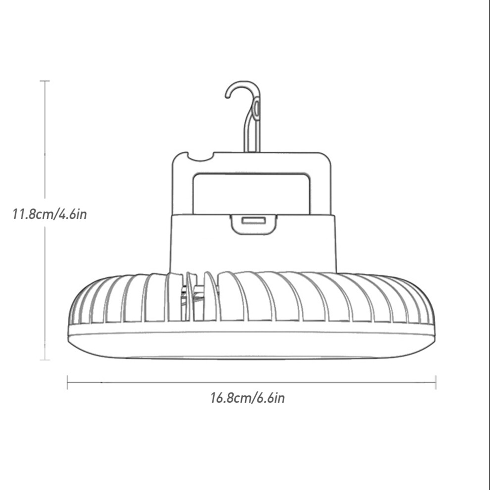 Portable Camping Fan LED Lantern with 2400mAh Battery & Foldable Tripod-image-OPC-PMTKVYZ-NEW
