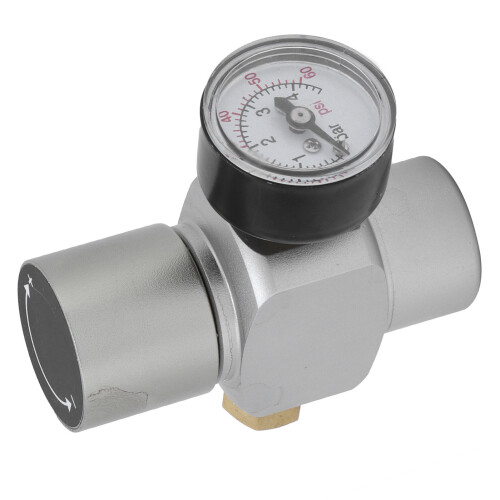 Mini CO2 Regulator with CutOff Switch, TR21x4, 0-60 PSI 2