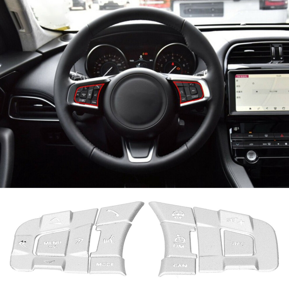 Car Steering Wheel Button Cover Trim For Jaguar Xe Xf Xjl Xfl X760 F-Pace 10Pcs 8731359148397