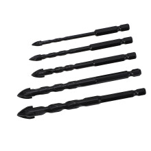 5PCS Masonry Drill Bits Set 1/4 Inch Hex Shank Cemented Carbide