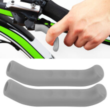 Lenkergriffschutz aus Silikagle mit Bremshebelabdeckung, grau, Fahrrad Zubehör