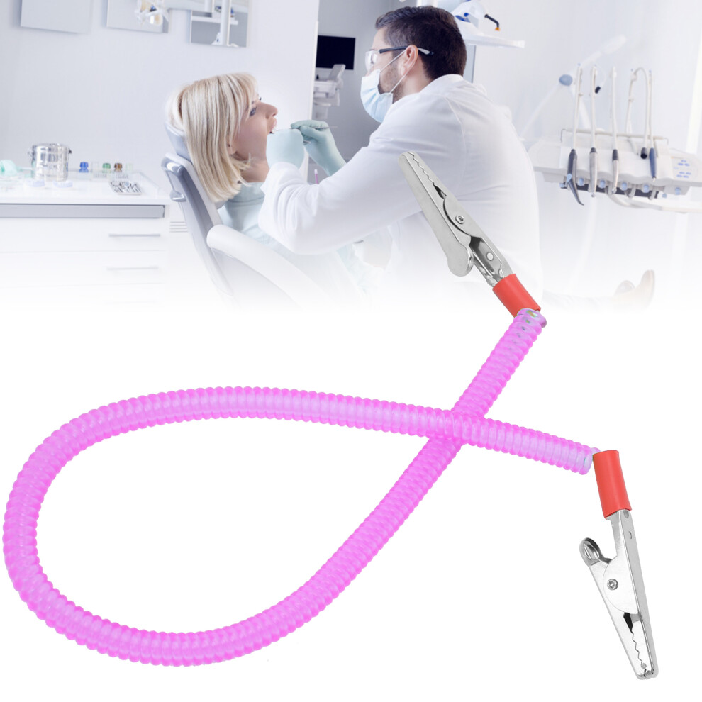 Purple Portable Plastic Dental Bib Clip, Metal Clamp For Oral Care