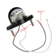 12V 6LED Metall-Kennzeichenleuchte für Anhänger, LKW, Sattelzug, Schwarz