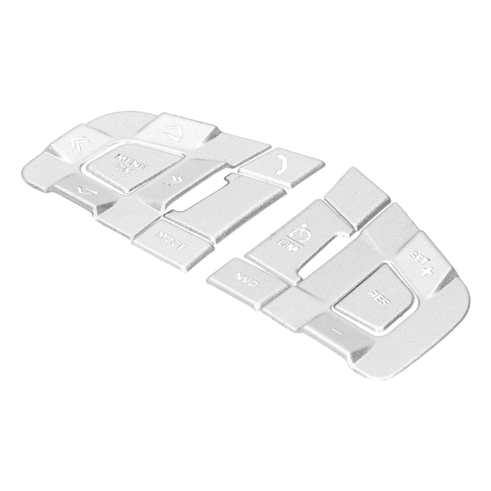 10Pcs Aluminum Alloy Steering Wheel Button Cover For Discovery Sport 2015-2019 Silver 9461359149740
