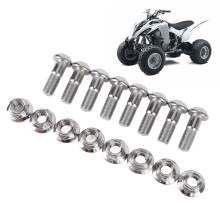 16 Stück M10x35mm Eisen-Hinterradkettenblitzschrauben passend für 350 700 YFZ450 ATV