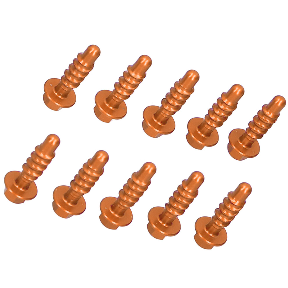 Aluminum Self Tapping Screws Kit For Motorcycle 125-530Cc Orange 9301359153791