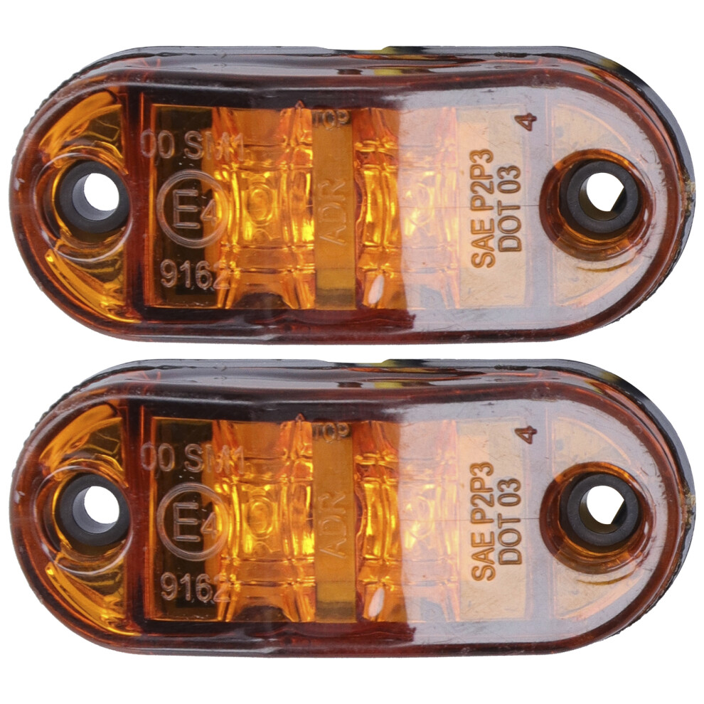 2Led Side Marker 10-30V High Brightness For Trucks Rvs Trailers Light/Yellow 8211359153749