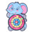 Children Elephant Hook and Loop Dartboard Set, Flannel, 68g 9