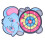 Children Elephant Hook and Loop Dartboard Set, Flannel, 68g 5